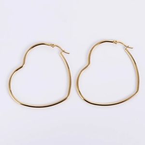 New 18k Gold Plated Heart Hoop Earrings